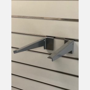 Konsolst til tr og glashylde til rillepanel 